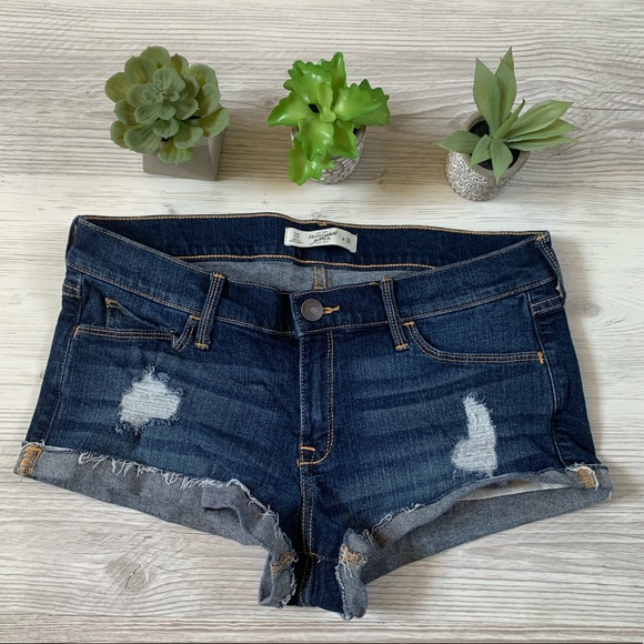 Abercrombie & Fitch Pants - ABERCROMBIE distressed jean short shorts